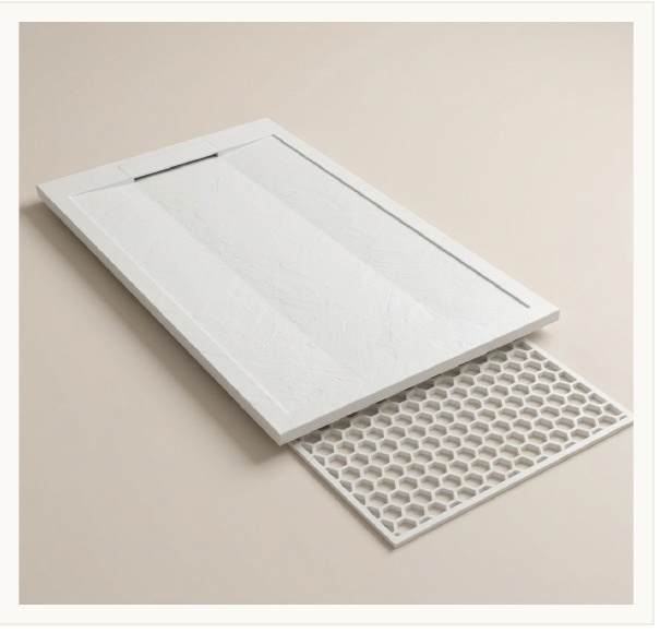 Plato de ducha Hexacore · detalle de calidad